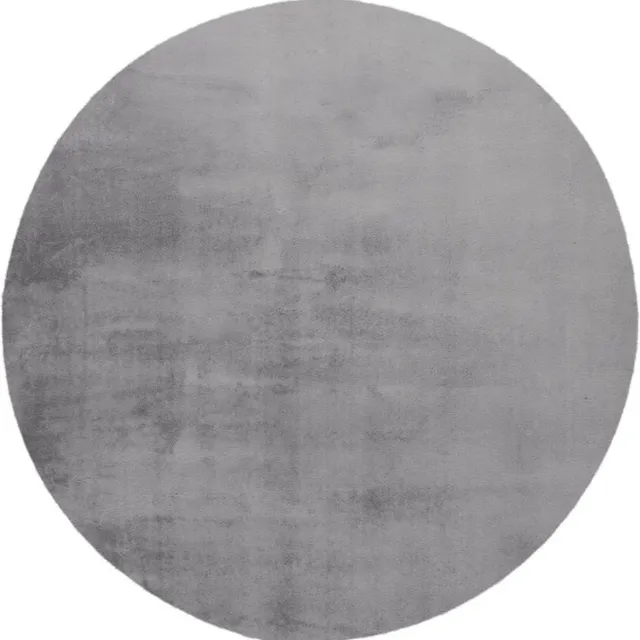 Paradise Fluffy – Zilver – Rond – Hoogpolig & Zacht – Trendy – Fluffy – Vloerkleed – Karpet – 120x120 cm rond