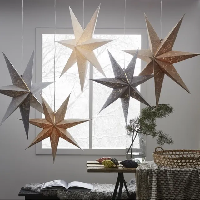 Star Trading Papieren kerstster Decorus goud - 63x63 cm - Kerstdecoratie