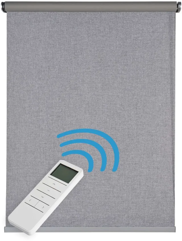 Storesdeco Motorgecontroleerd Opaco blackout, afstandsbediening, Grijs Grijs 140x250 cm Grey