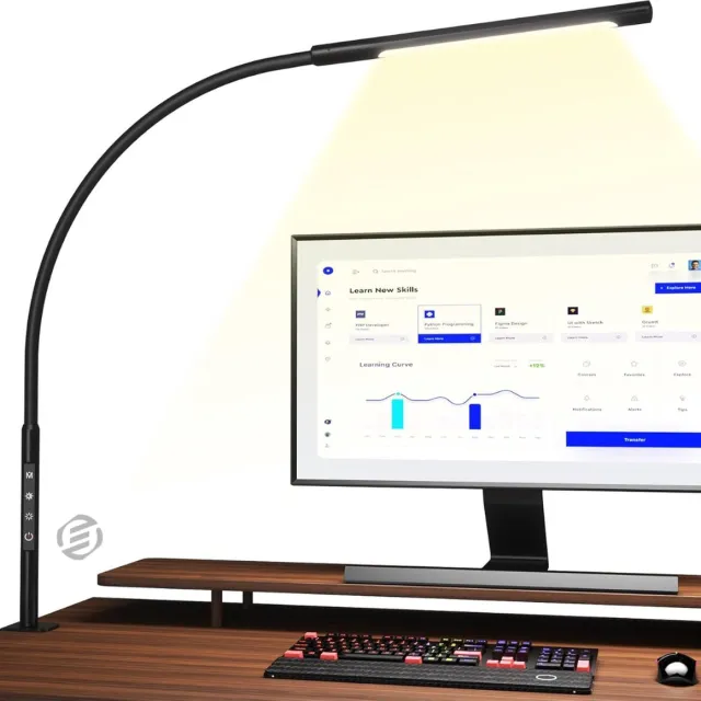 Equivera Lichttherapielamp - lichttherapie lamp - Daglichtlamp - Bureaulamp - Tegen Winterdepressie - SAD Lamp - Zonlicht - Meerdere Standen - Timerfunctie Black