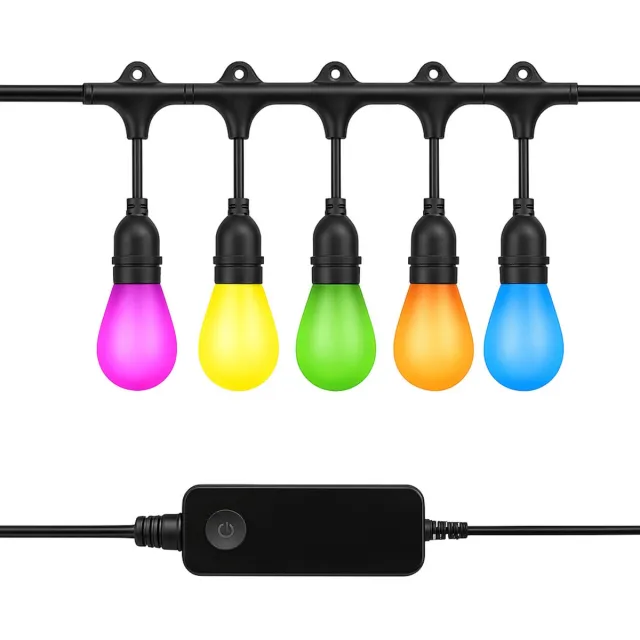 Nince Tuinverlichting 15 Meter RGB - Sfeerverlichting Voor In De Tuin - Tuinverlichting Buiten Lichtsnoern
