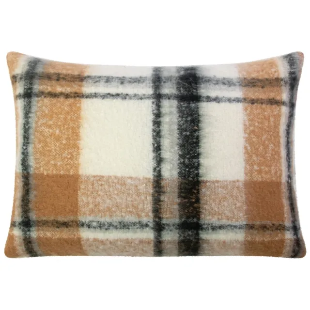 Mars & More Kussen ruit boucle - sierkussen - beige - 40 x 60 cm