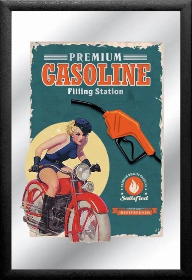 usa signs Premium Gasoline Filling Station Spiegel multi