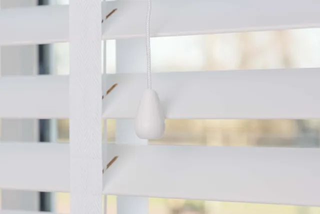 Dutchblinds Houten Jaloezieën - 50mm - Wit - 50 x 250 cm - Breedtematen van 40 t/m 300 cm
