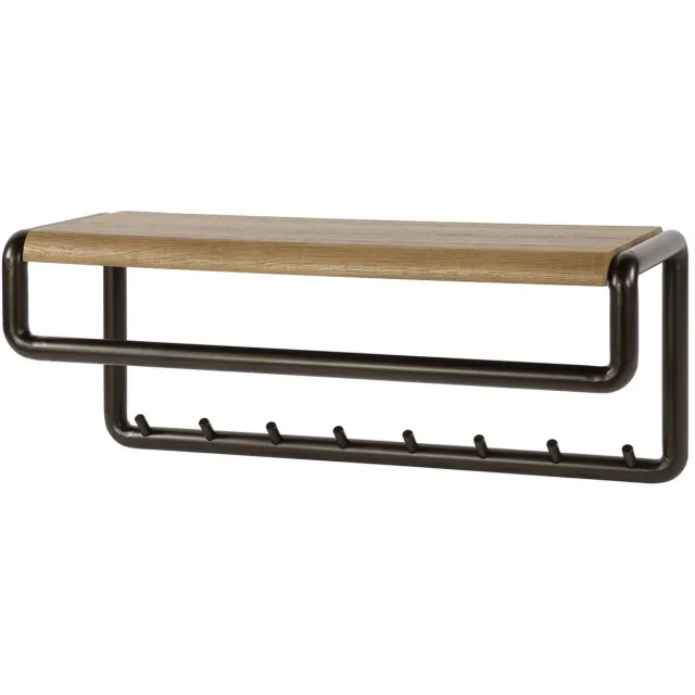 G***-M Giga Meubel Kapstok Luno - Bruin Metaal - 8-Haaks - 80x30x33cm