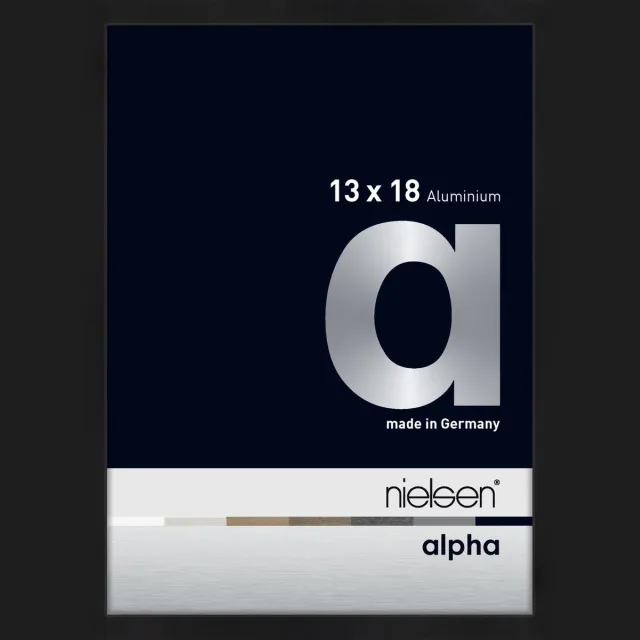 Nielsen Alpha Aluminium Fotolijst Black Matt 13x18cm Matzwart