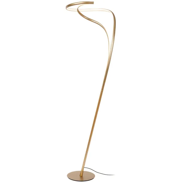 Lucide aluminium dimbare LED vloerlamp 44x44 cm - mat goud/messing Mat Goud / Messing