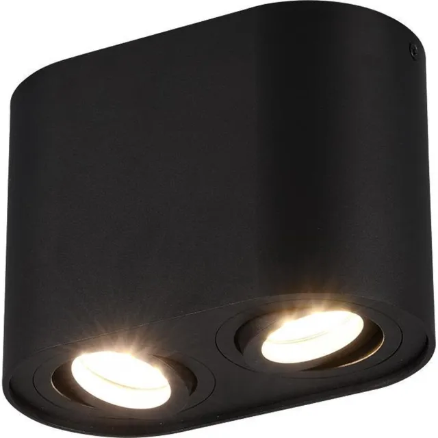 Trio COOKIE - Plafondlamp - Zwart mat - excl. 2x GU10 4,9 W - Verlichting omhoog en omlaag - Niet dimbaar