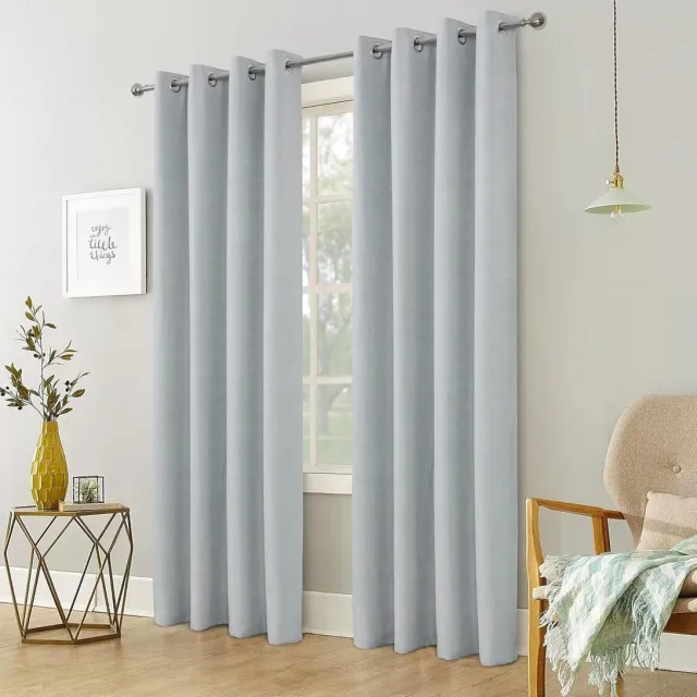 Always4u Design Verduisteringsgordijn - 100% verduistering - set van 2 - 140 cm breed - 260 cm hoog - polyester Zilver1