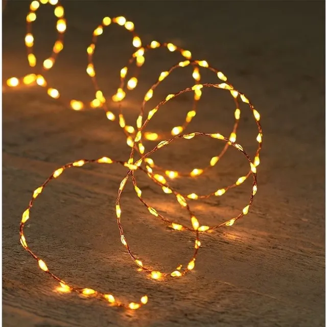 Anna's Collection Draadverlichting koper - 1x - met timer - 330 LED lampjes - classic warm - 5 mtr