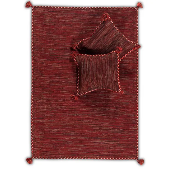 OSTA Medina – Vloerkleed – Tapijt – geweven – wol – eco – duurzaam - modern - boho - Rood - 160x230
