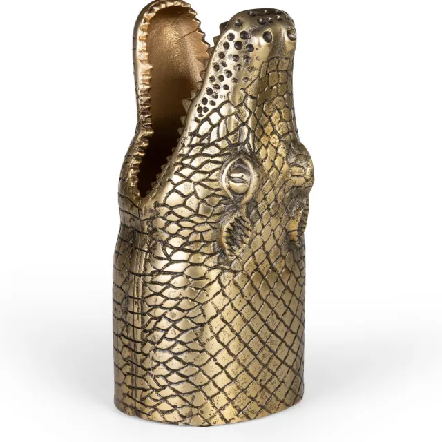 Bold Monkey See You Later Alligator vaas - Goud