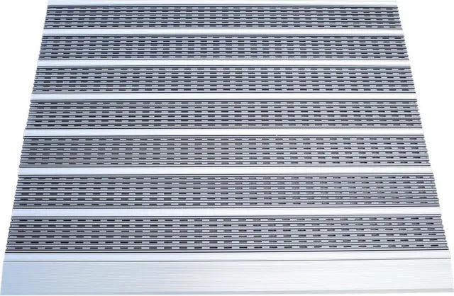 Storax Design deurmat voor buiten - schraapmat grijs 90x60cm - entreemat met aanloopprofiel