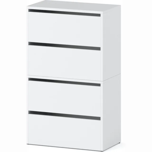 Stiv-Meble HIT Modern - Witte Modulaire Schoenenkast - Hoogwaardig Laminaat - Stofvrij - Stevige Scharnieren - 100CM