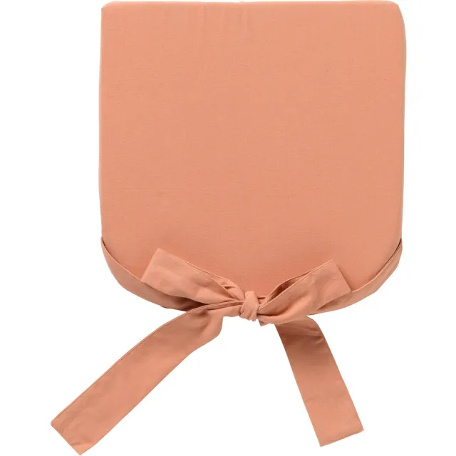 Dutch Decor JAVA - stoelkussen 40x40 cm - 100% katoen - met lint - Muted Clay - roze - Zitkussen