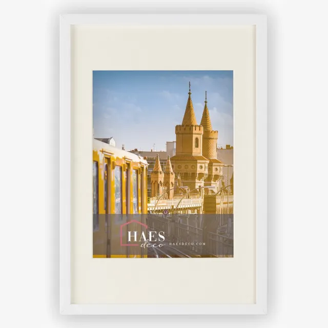 HAES deco Fotolijst Berlin wit met passepartout voor foto formaat 15x20 en 20x30 - SP12230