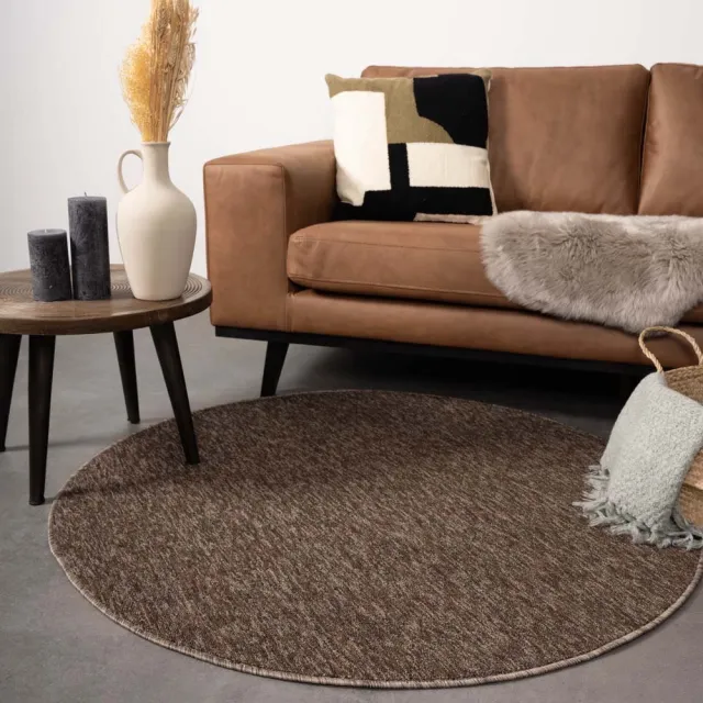 Tapeso Rond vloerkleed - Lush bruin 200