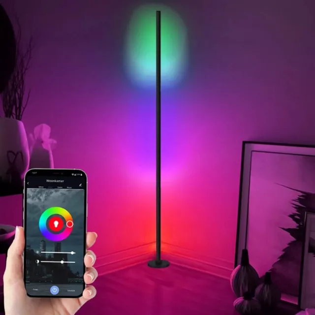 RexTech Tuya slimme vloerlamp - RGB dreamcolor - Complete set met afstandsbediening - Staande lamp - Smart vloerlamp - Incl. afstandsbediening - Smart Life app - Slimme verlichting - Smart lamp