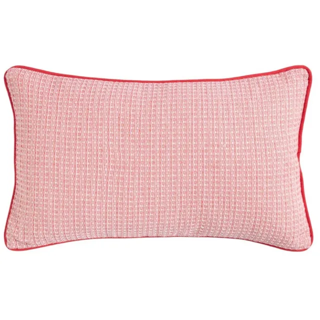 Linen & More Hyacinth - sierkussen wafel rood - 30 x 50 cm