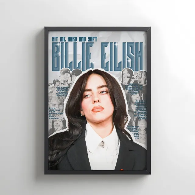 Lxry S.G.C Billie Eilish poster blauw