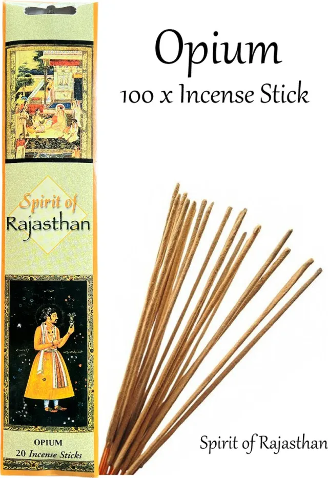 Spirit of Opium Wierook 100 Stuks Incense sticks - 25cm bruin