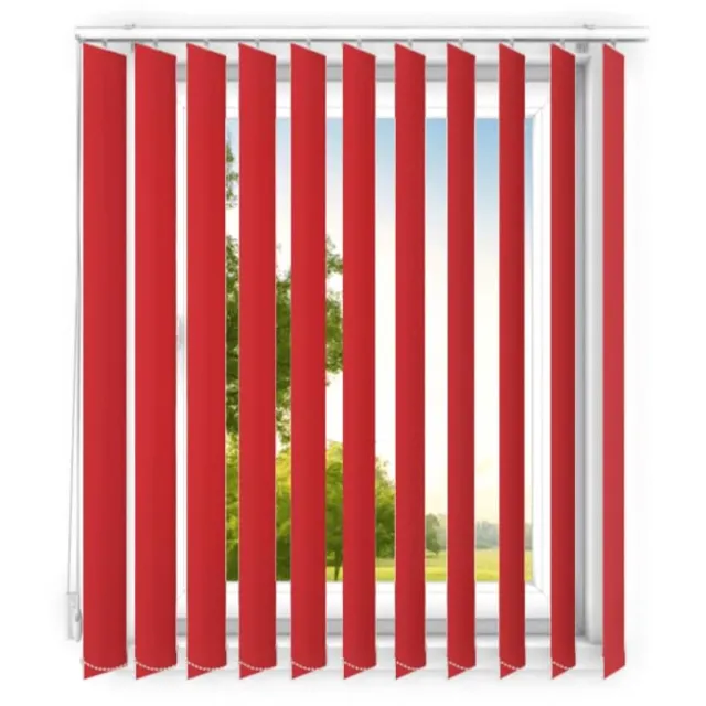 time4blinds verticale lamellen - verduisterende lamellen voor kantoorwerkplekken en voor thuis - Slaapkamer Jaloezieën - Keuken Jaloezieën - 170x255 cm - Rood