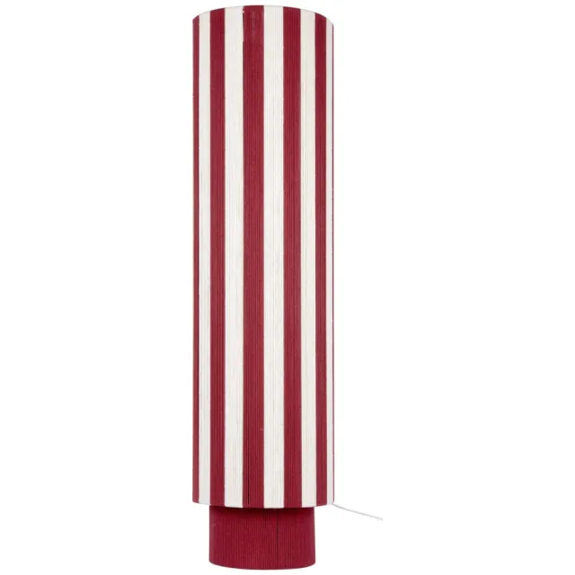 Leitmotiv Vloerlamp Vienna Stripes - burgundy/gebrokenwit Burgundyrood, gebrokenwit