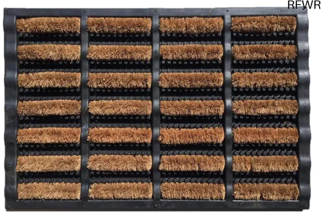 RFWR Antislip Kokos deurmat met rubber, 45 x 75 cm - Naturel en stijlvol voor buiten