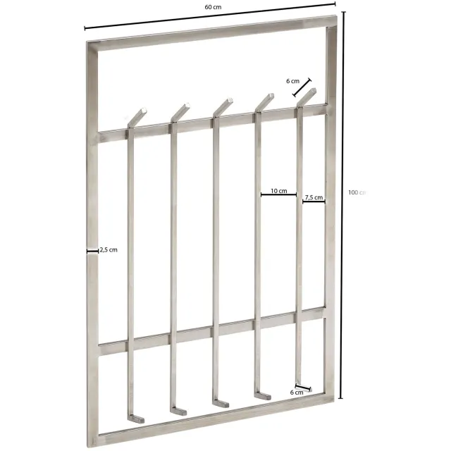 Cosmo Casa Garderobe - Zilver - 60 x 7,5 x 100 cm