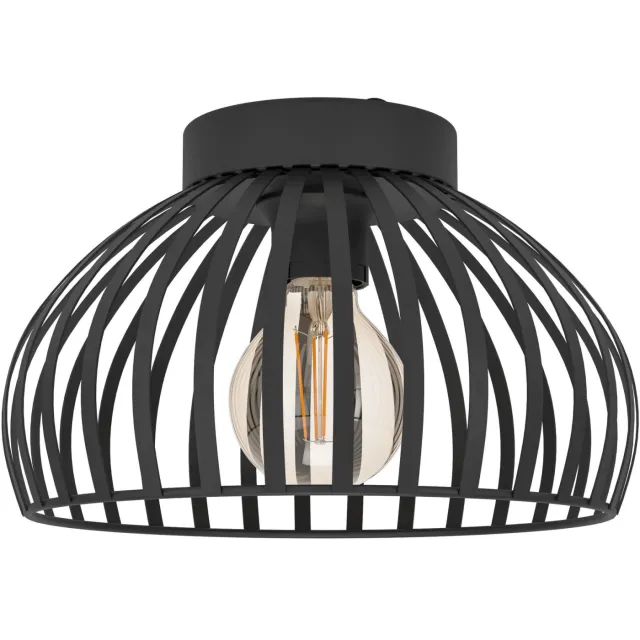 EGLO Mogano 3 Plafondlamp - E27 - Ø 28 cm - Zwart - Staal Zwart;