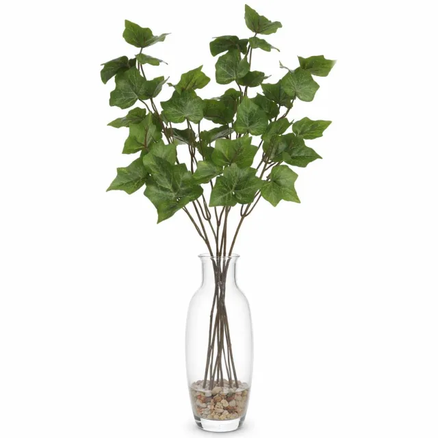 Bellatio Design Kunsttak / kunstbloem Hedera - 8x - 55 cm - groen - boeket opvulling bladgroen