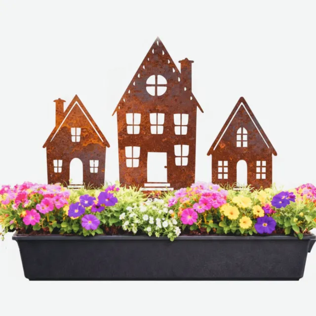 Anwicar Tuin Decoratie Buiten Rost 25x45x1,5 cm - Tuinhuis Decorat - Tuinversiering - Metaal Tuindecoratie
