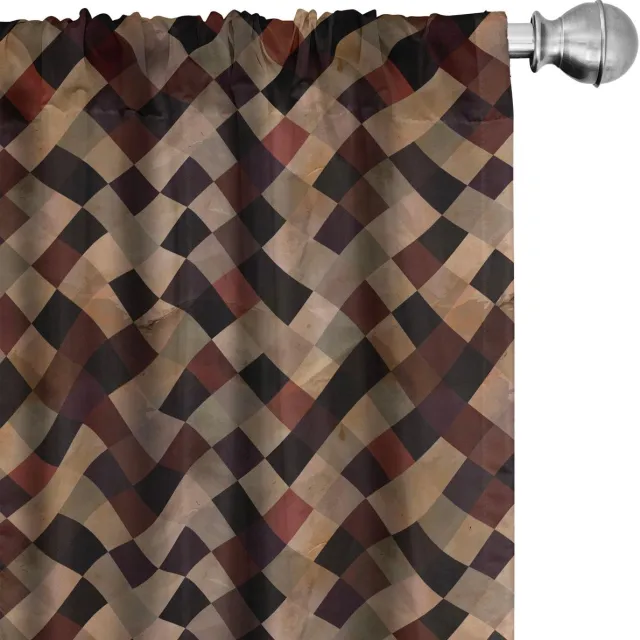 ABAKUHAUS Grunge Gordijnen – 2x75x175 cm – microvezel – veelkleurig Mehrfarbig