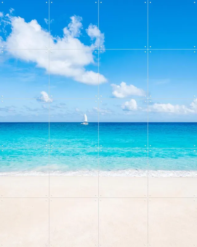 IXXI Anse Georgette - Seychelles, Jan Becke - 80 x 100 cm - Grote wanddecoratie en posters - Kleurrijk, Fotografie, Zomer, Zeelandschappen & Kust