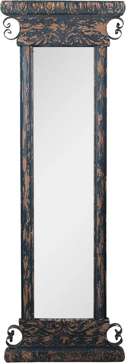 Clayre & Eef Spiegel 45x131 cm Blauw Bruin Hout