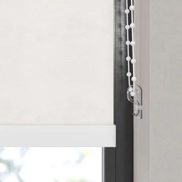 Dutchblinds Rolgordijn - verduisterend - Off White - 45x275cm - Raamdecoratie op maat