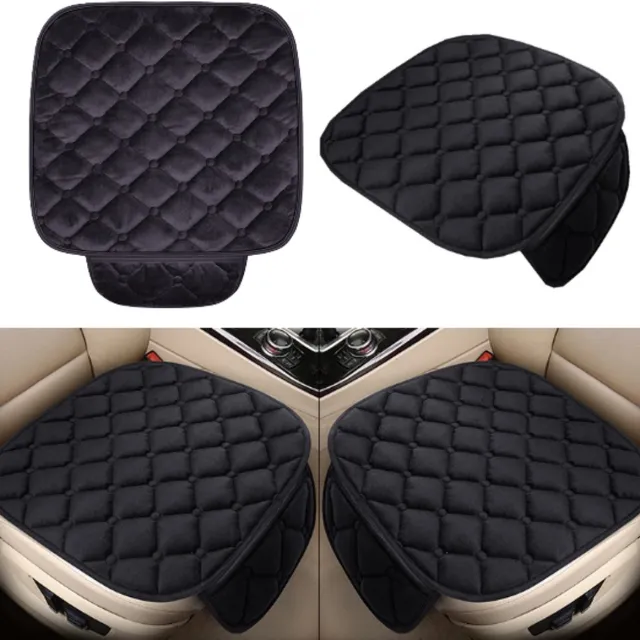 LOUZIR 2 Stuks Autostoel kussen - Stoelbeschermer voor auto-interieur - Auto zitkussen - Auto kussen voor bestuurder stoel - Stoelkussen - Comfortabel – Reizen - Autokussen - Auto kussen - Stoel - Autokussen voorstoel zitting - LOUZIR Zwart