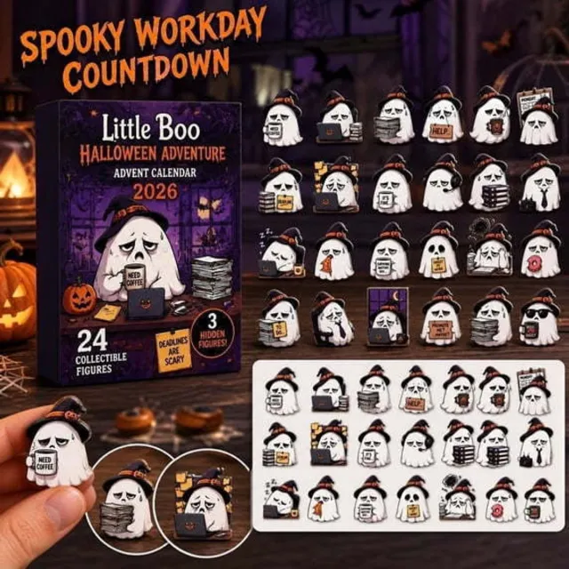Sanorum 2026 Nieuwste 24-Daagse Aftelkalender Hangers - Halloween - Acryl Charms met Handgemaakte Uitstraling - Dagelijkse Verrassing & Feestelijke Sfeer - Perfect Cadeau Zoals in de figuur wordt getoond