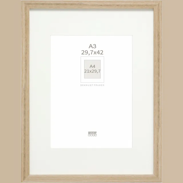 Deknudt Frames fotolijst - naturel - passe-partout - 21x29,7 / 29,7x42