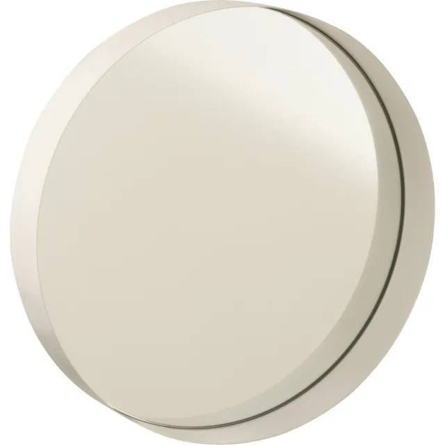 J-Line spiegel Rond Boord - metaal - wit - small - Ø 30 cm