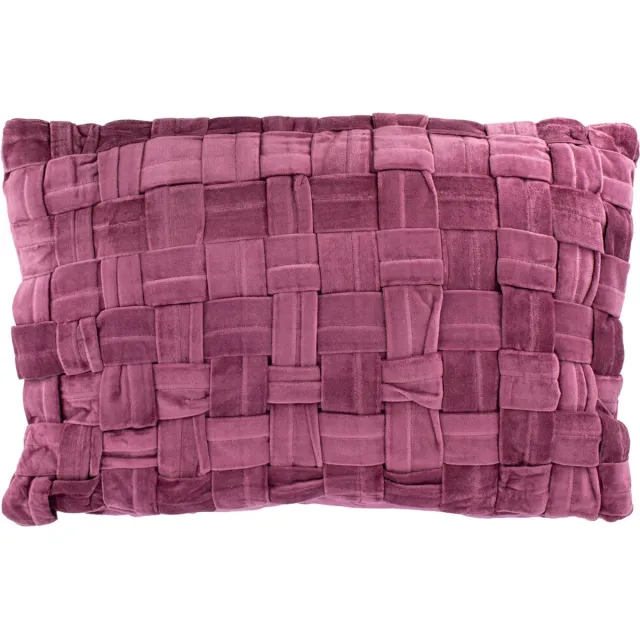 homebound by ky Kussen braid velours paars | sierkussen paars