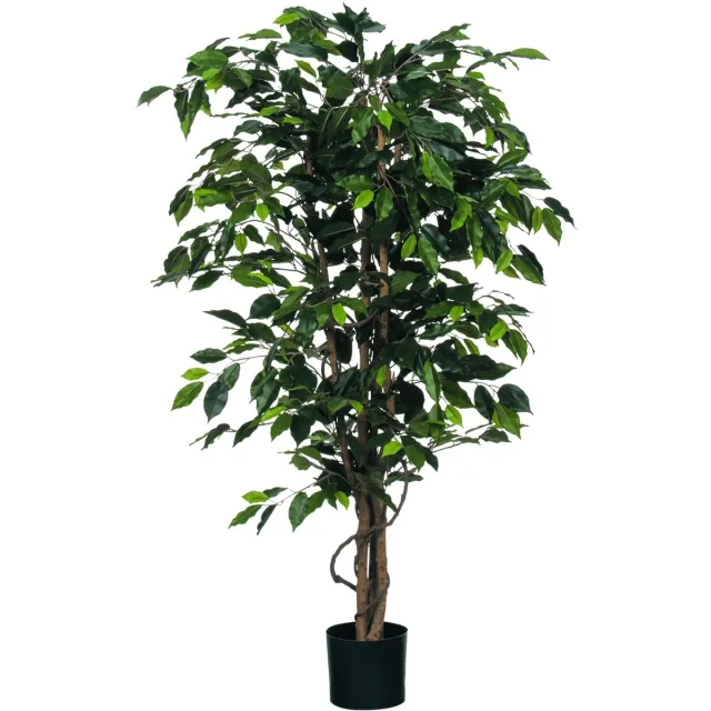 Mica Decorations Kunstplant mica ficus groen in pot | 2 stuks
