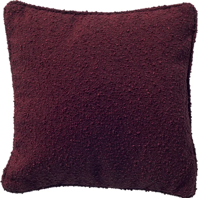 Dutch Decor ONNO - sierkussen 60x60 cm - bouclé - Maroon Banner - rood - Inclusief binnenkussen - Luxe kussens voor woonkamer & bank