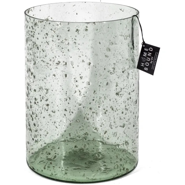 homebound by ky Waxine bubbelglas groen | (waxine)houder | 18x18x25cm