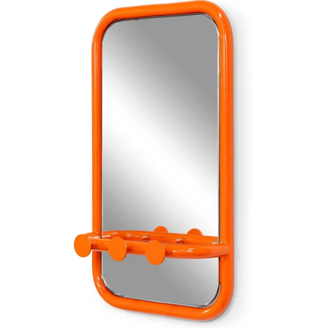 Spinder Design spiegel Retro Spiegel - Pure Orange - 3 haken - Staal Oranje