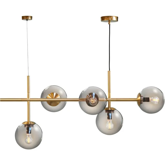 Dyberg Larsen Hanglamp Como 93 X 39 Cm E14 Glas 25w Goud Zwart