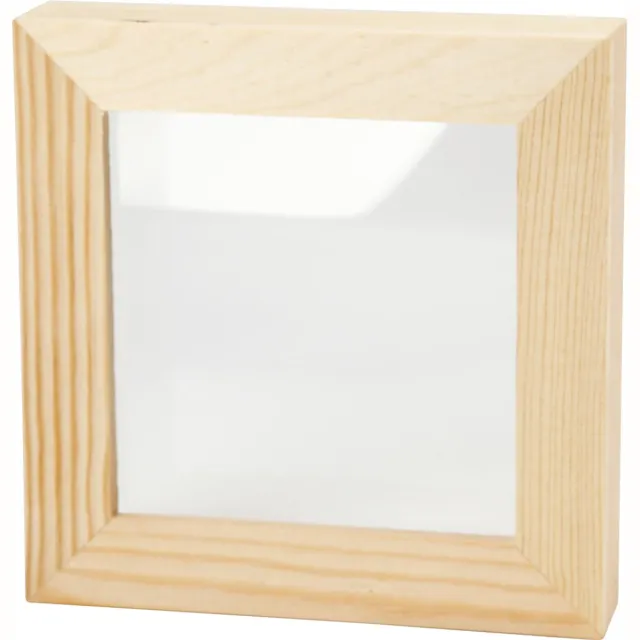 PacklinQ 3D lijst met glas, D: 2,5 cm, afm 12,3x12,3 cm, 1 stuk False