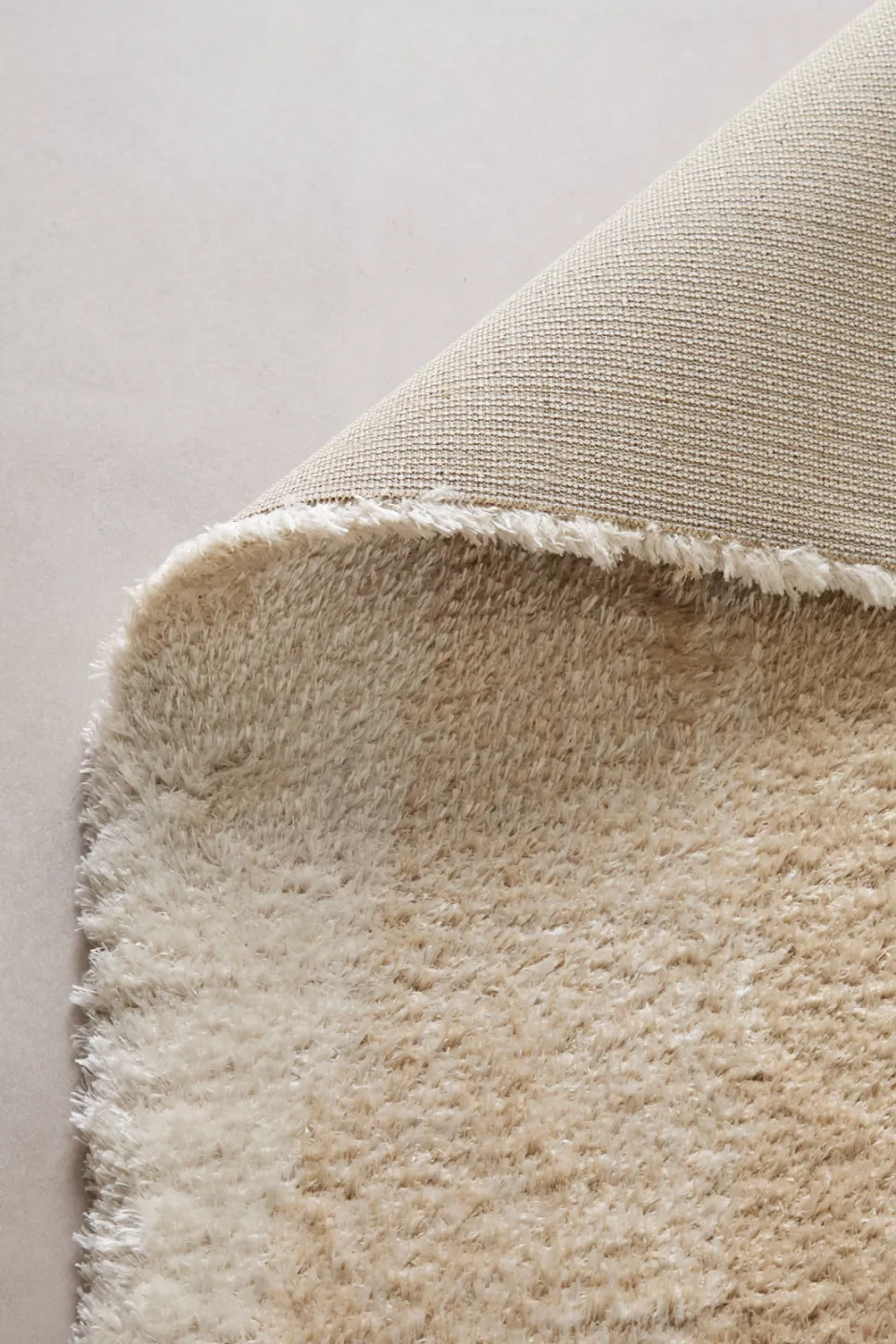 NOUS Living vloerkleed crème bruin hoogpolig, foto 3