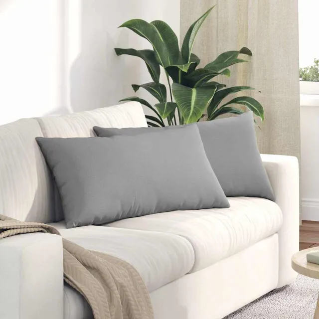 vidaXL Sofa Kussens 2 st Stof Wolkengrijs 80 x 40 cm