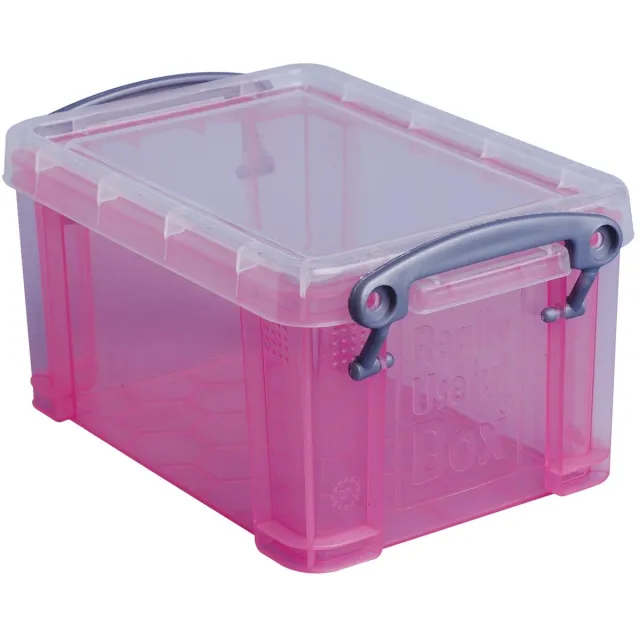 Really Useful Box 0,7 liter, transparant roze